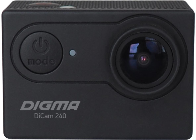 Экшн-камера Digma DiCam 240 1080p,  WiFi,  черный [dc240]