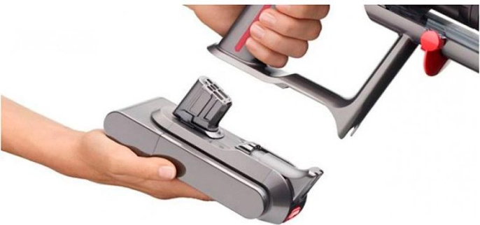 Вертикальный пылесос (handstick) Dyson SV46 V12 Detect Slim Absolute, 545Вт, серебристый/желтый [448884-01]