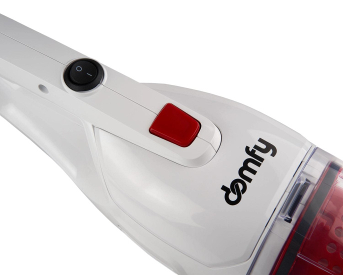 Ручной пылесос (handstick) DOMFY DSC-VC301, 1000Вт, белый/красный