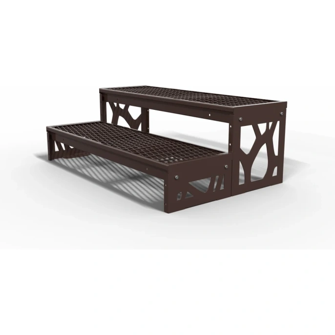 Крыльцо к дому АрсеналЪ 2 ступени Лофт ПВЛ (уличная лестница, приступок, входная лестница) серия ARSENAL AVANT мод. AR18V8128H9-06