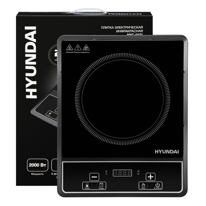 Плита Инфракрасная Hyundai HYC-0121 черный стеклокерамика настольная