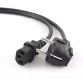 Кабель питания Cablexpert PC-186-10, 3.0м, Schuko- C13, 6А, Сечение провода: 0,5 мм2, черный, с заземлением {75}
