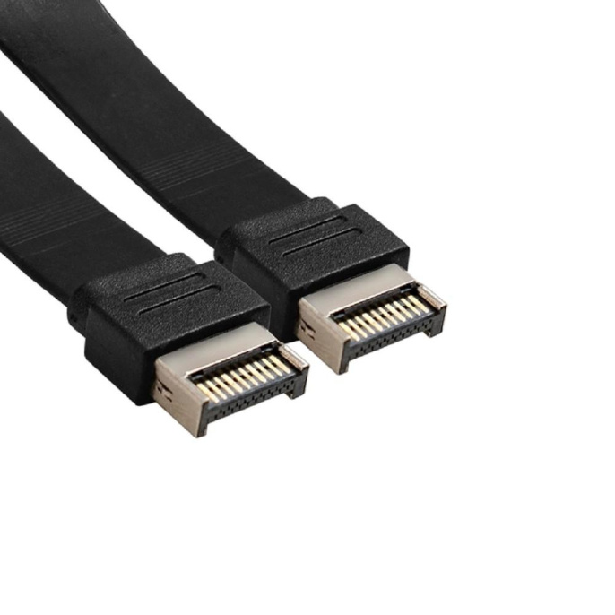 Планка портов в корпус 2x Type-C SuperSpeed+ 10Gbps ExeGate BrctUSB32E-2C (USB3.2 Gen2 2xType-E 20Pin Male --> 2xType-C USB 3.2 Gen 2, SuperSpeed+ скорость до 10 Гбит/с, кабель 30см) EX298297RUS