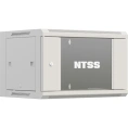 Шкаф настенный телекоммуникационный NTSS W 12U 600x450x635мм, 2 профиля 19, дверь стеклянная, боковые стенки съемные, задняя стенка, разобранный, серый RAL 7035 NTSS-W12U6045GS