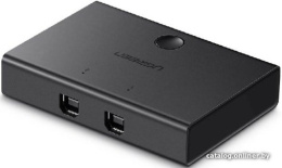Сплиттер UGREEN 30345 30345 USB 2.0 Sharing S Witch 2x1. Цвет: черный