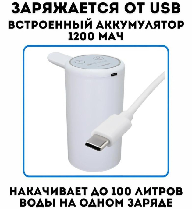 Помпа для 19л бутыли Aqua Work A2 электрический белый картон (36064)