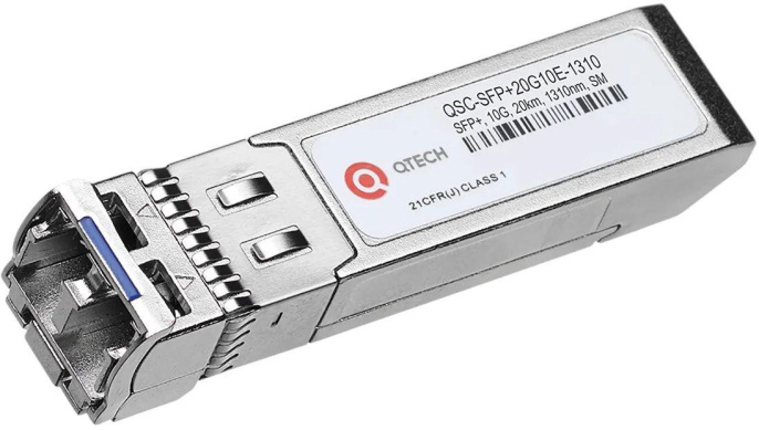Модуль оптический QTech QSC-SFP+20G10E-1310 SFP+ модуль, 20км, 10Гбит/c, Tx 1310нм, LC, DFB, SM, DDM