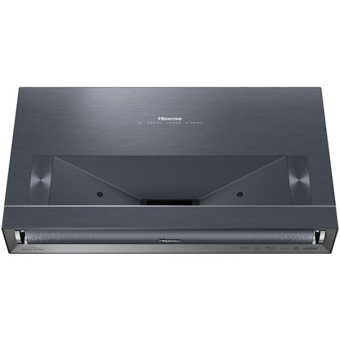 Лазерный проектор TV 120'' Hisense/ 80~150", Projector Triple-Chroma, 4K UHD, 25 000ч, 3000Лм, 4K@60Hz, 2K@240Hz, 2K@120Hz, 15W x 2 + 10w ? 2 treble, VIDAA U7.6, Voice assistant, HDMI 2.1x2, HDMI 2.0x1, USB 3.0x1, USB 2.0x1, Bluetooth, WiFi, AirPlay 2 (PX