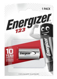 Батарейка CR123A/ Батарейка Energizer CR123A BL1 Lithium 3V 1/6/60 E300777602
