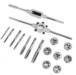 Набор для нарезания резьбы P.I.T. ASET09-016B 16 предметов метчики, плашки, держатели