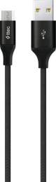 Кабель TTEC AlumiCable USB-A-Micro USB Charge/Data Cable 2.0 XL. Длина: 2м. Цвет: черный