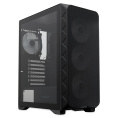 Корпус Case HSPD M521, Mesh Mid Tower, Black, slide TG, 0.45 SPCC, 4x120mm ARGB ATX, mATX, mITX 160/330/184mm 2x2.5", -, 7xPCI 2xUSB-A 3.0, 1xUSB-A 1.0 390x200x449mm M521-TGBK-ARGB