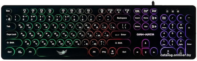 Dialog Gan-Kata Клавиатура KGK-16U BLACK - игровая с RGB-подсветкой, USB, черная