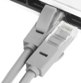 Greenconnect Патч-корд прямой 0.3m, UTP кат.5e, серый, позолоченные контакты, 24 AWG, литой, GCR-LNC03-0.3m, ethernet high speed 1 Гбит/с, RJ45, T568B