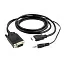 Кабель HDMI- VGA Cablexpert A-HDMI-VGA-03-6, 19M/15M + 3.5Jack, медь, позол.разъемы, 1.8м, черный, пакет