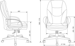 Кресло руководителя Бюрократ CH-868LT Fabric серый 38-417 крестов. пластик