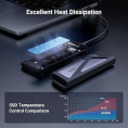 Бокс внешний для жесткого диска UGREEN CM767 15813 M.2 NVMe/M.2 SATA SSD Enclosure 10Gbps. Цвет: серый (15813_)