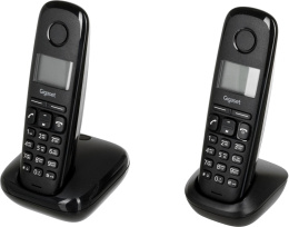 Р/Телефон Dect Gigaset A170 DUO черный (труб. в компл.:2шт) АОН