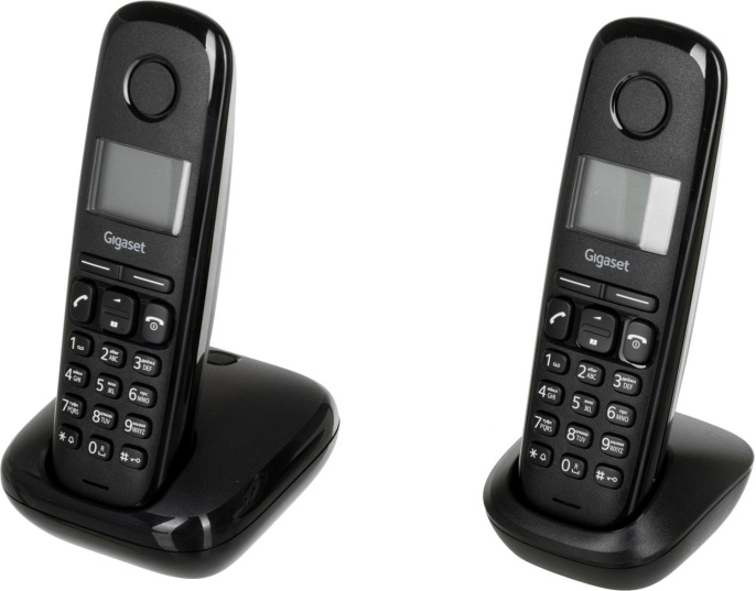 Р/Телефон Dect Gigaset A170 DUO черный (труб. в компл.:2шт) АОН