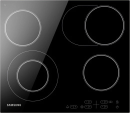 Электрическая варочная поверхность Samsung NZ64T3516AK/WT, конфорок: 4 шт.,  стеклокерамика,  независимая, черный