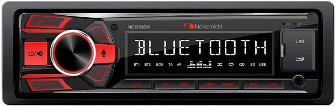 Автомагнитола Nakamichi NQ513BR 1DIN 4x50Вт v5.1 ПДУ RDS NAK-NQ513BR