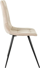 Стул для дома Бюрократ CH-K1 бежевый Holland 06 металл черный на ножках CH-K1_1/HL07