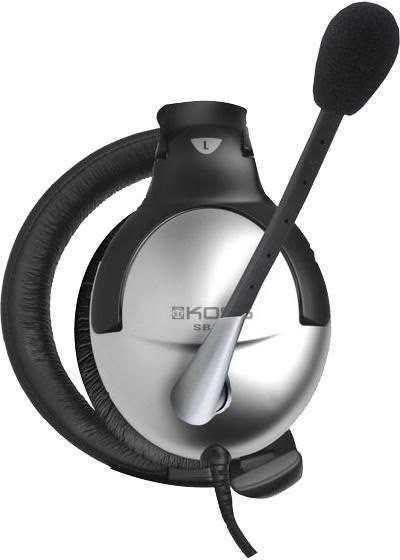 Наушники с микрофоном Koss SB-45 черный/серебристый 2.4м мониторные оголовье 15102961