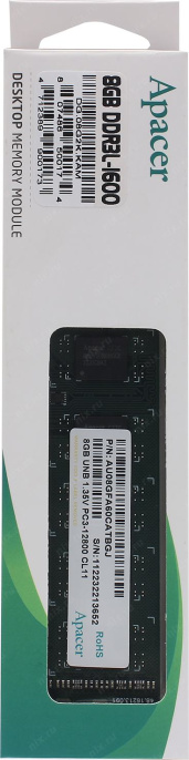 Оперативная память Apacer DDR3 DIMM 8GB PC3-12800 1600MHz AU08GFA60CATBGJ 1.35V DG.08G2K.KAM