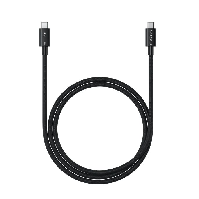 Кабель Satechi 240W Thunderbolt 5 Pro USB-C - USB-C Cable. Длина: 1м. Цвет: черный (ST-YTB5100K)