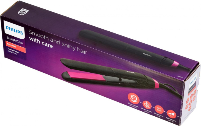Выпрямитель для волос Philips BHS375/00,  черный