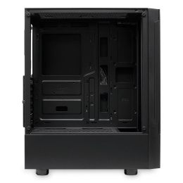 Корпус без блока питания/ Case HSPD M540, Mesh Mid Tower, Black, TG, 0.45 SPCC, no fans, ATX, mATX, mITX, 160/300/150mm, 2x2.5", 2x3.5", 7xPCI, 1xUSB-A 3.0, 2xUSB-A 2.0, 365x216x405mm (M540-TGBK)