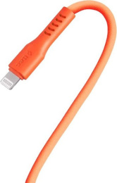 Кабель зарядный и дата TTEC USB-C - Lightning Charge&Date Cable. Длина: 120 см. Цвет: неоновый оранжевый (2DK60NT)
