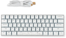Клавиатура GMNG GG-KB505XW, беспроводная, USB, Bluetooth/Радиоканал,  механическая, белый [1910522]
