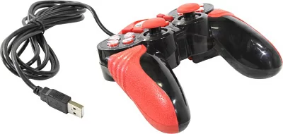Геймпад Dialog Action GP-A15 Black-Red (Vibration 12кн 8 поз.перекл 2 мини-джойстика USB)