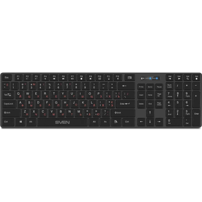 Беспроводная клавиатура SVEN KB-E5300W графит 109 кл.+12Fn SV-021139
