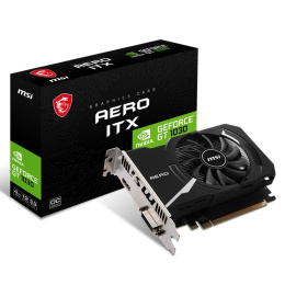 Видеокарта VGA MSI NVIDIA GeForce GT 1030 AERO ITX 4GD4 OC 4GB, DDR4/64-bit, PCIe 3.0, 1xHDMI 2.0, 1xDVI-D, 2-slot