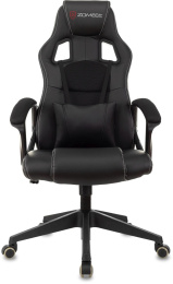 Кресло игровое ZOMBIE Arena, ткань/экокожа, до 120кг, черный (ZOMBIE ARENA BLACK)