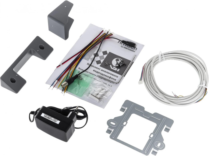 Комплект домофона HIWATCH DS-D100K,  серебристый