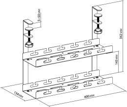 Кабель-канал Cactus для столов , белый [cs-cm-400-2wt]