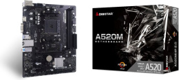 Материнская плата Biostar A520MHP 2.0 (mATX, 23.5x19 см, AMD A520, 2xDDR4 DIMM, 4400МГц, до 64GB, звук 7.1, 4xSATA3.0 (6Gb/s), 1xM.2, 1xPCIe3.0x16, 2xPCIe3.0x1, 1хHDMI, 1xVGA)