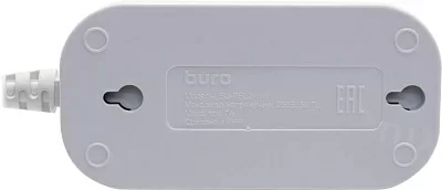 BURO Сетевой удлинитель 2 розетки,1.5 метра, (BU-PSL2.1/W), белый (пакет ПЭ) {475302}