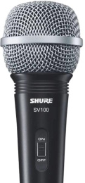 Микрофон проводной Shure SV100-A 4.5м черный/серебристый