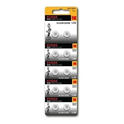 Kodak SG13 (357) SR1154, SR44 Max Silver Oxid Button Cell (10/100/2000) (10 шт. в уп-ке)