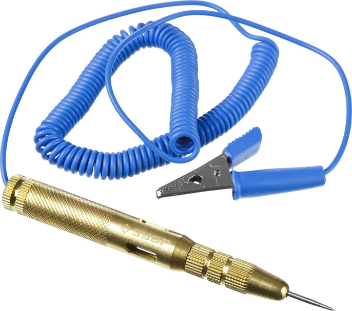 Пробник напряжения Зубр Эксперт 25740 золотистый/синий