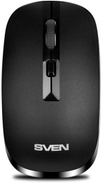 Беспроводная мышь SVEN RX-260W чёрная 2,4 GHz, 3+1кл. 800/1200/1600DPI, блист. SV-018160