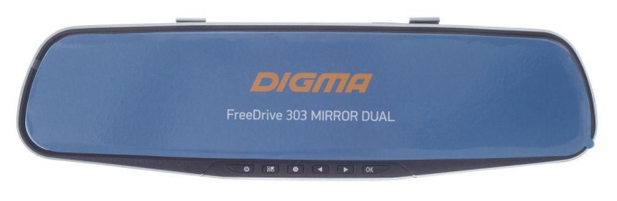 Видеорегистратор DIGMA FreeDrive 303 MIRROR DUAL,  черный