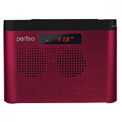 Perfeo радиоприемник цифровой ТАЙГА FM+ 66-108МГц/ MP3/ встроенный аккум,USB/ бордовый (I70RED) [PF_C4940]