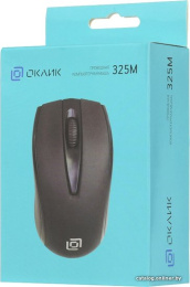 Мышь Оклик 325M черный оптическая 1200dpi USB для ноутбука 3but (1091340)