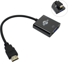 Адаптер ATcom AT1014 HDMI/VGA, черный, 0.1 м