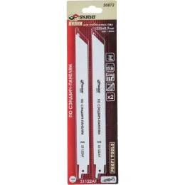 Пилка по сэндвич-панелям S1122AF (2 шт; 225х0.9 мм; 24TPI; BIM) для сабельной пилы SKRAB 20872